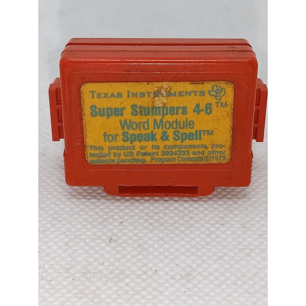 1979 Texas Instruments Speak & Spell Word Module Cartridge Super Stumpers 4-6